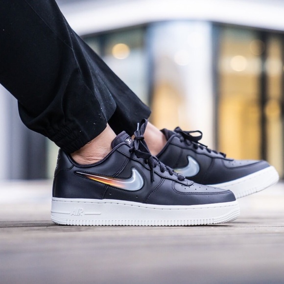 nike air force 1 premium black & barley grey